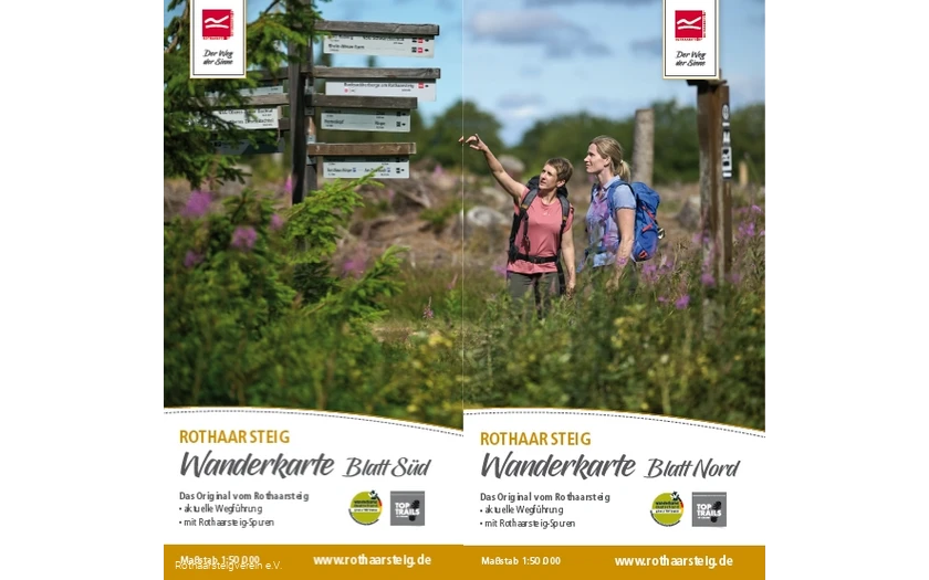Rothaarsteig Wanderkarte 1:50.000 Rothaarsteig Wanderkarte 1:50.000