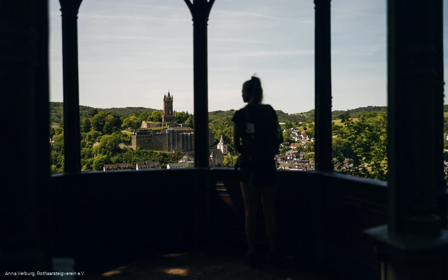 Ausblick vom Rothaarsteig auf Dillenburg