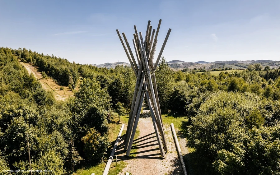 Kyrilltor am Rothaarsteig bei Brilon am Rothaarsteig von oben